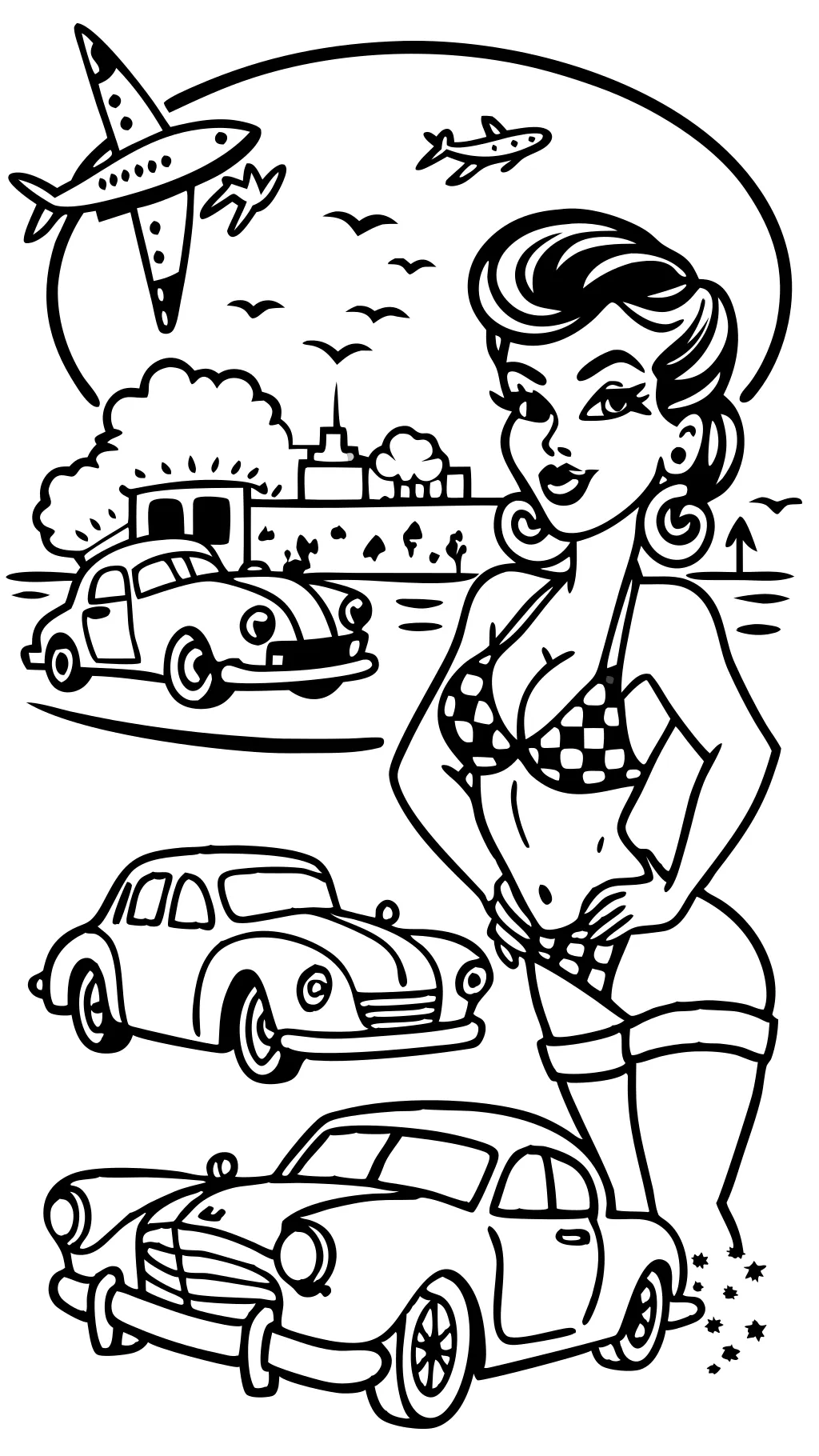 pin up coloring pages